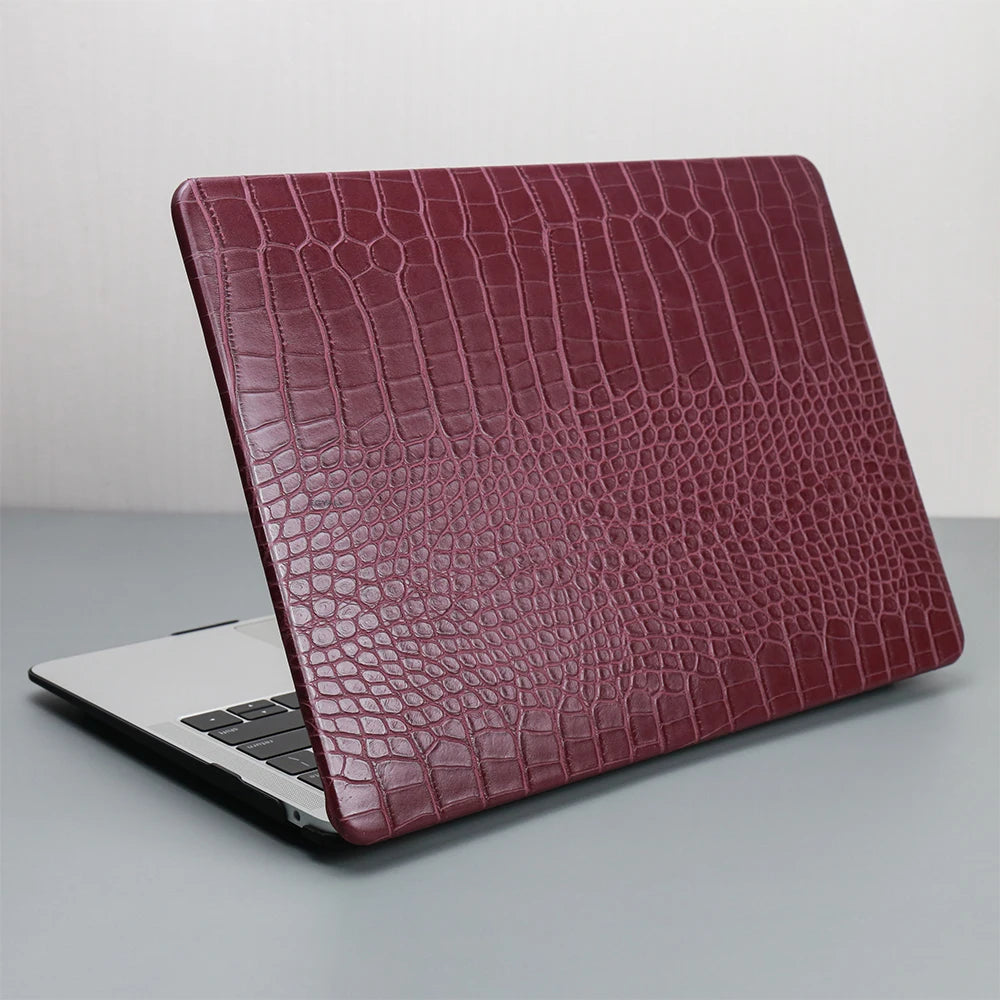 Ekskluzywne Etui na Laptopa z Imitacji Skóry Krokodyla