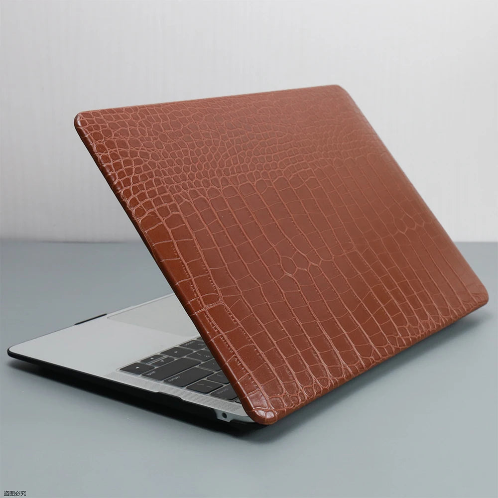 Ekskluzywne Etui na Laptopa z Imitacji Skóry Krokodyla