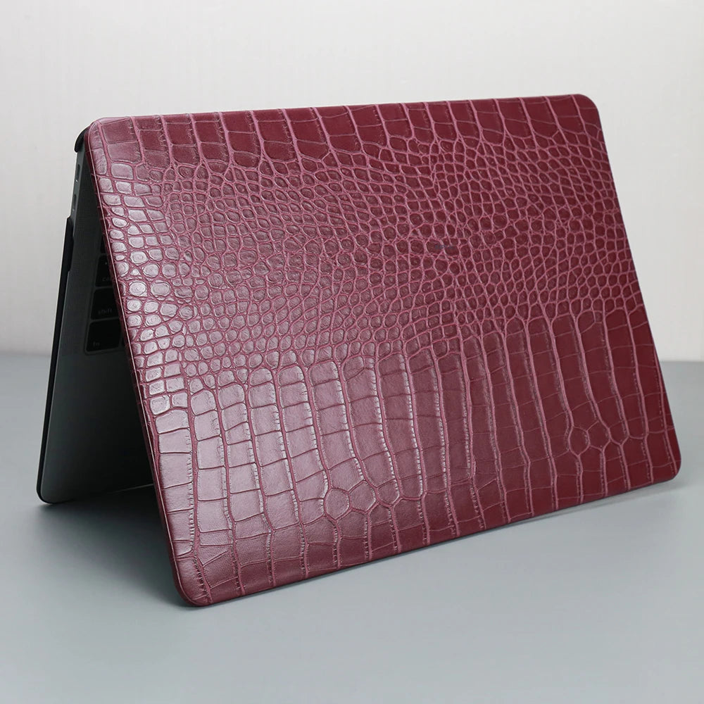 Ekskluzywne Etui na Laptopa z Imitacji Skóry Krokodyla