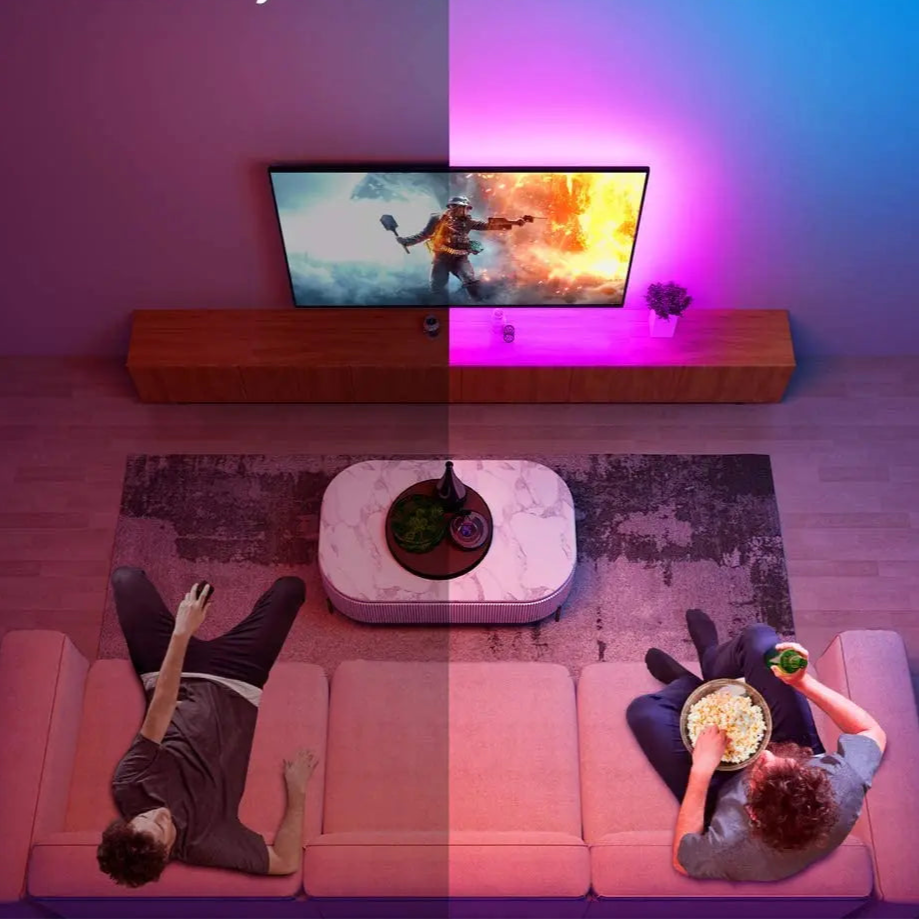 Inteligentne oświetlenie TV RGB zsynchronizowane z obrazem