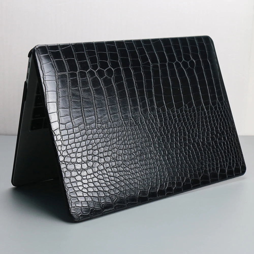 Ekskluzywne Etui na Laptopa z Imitacji Skóry Krokodyla