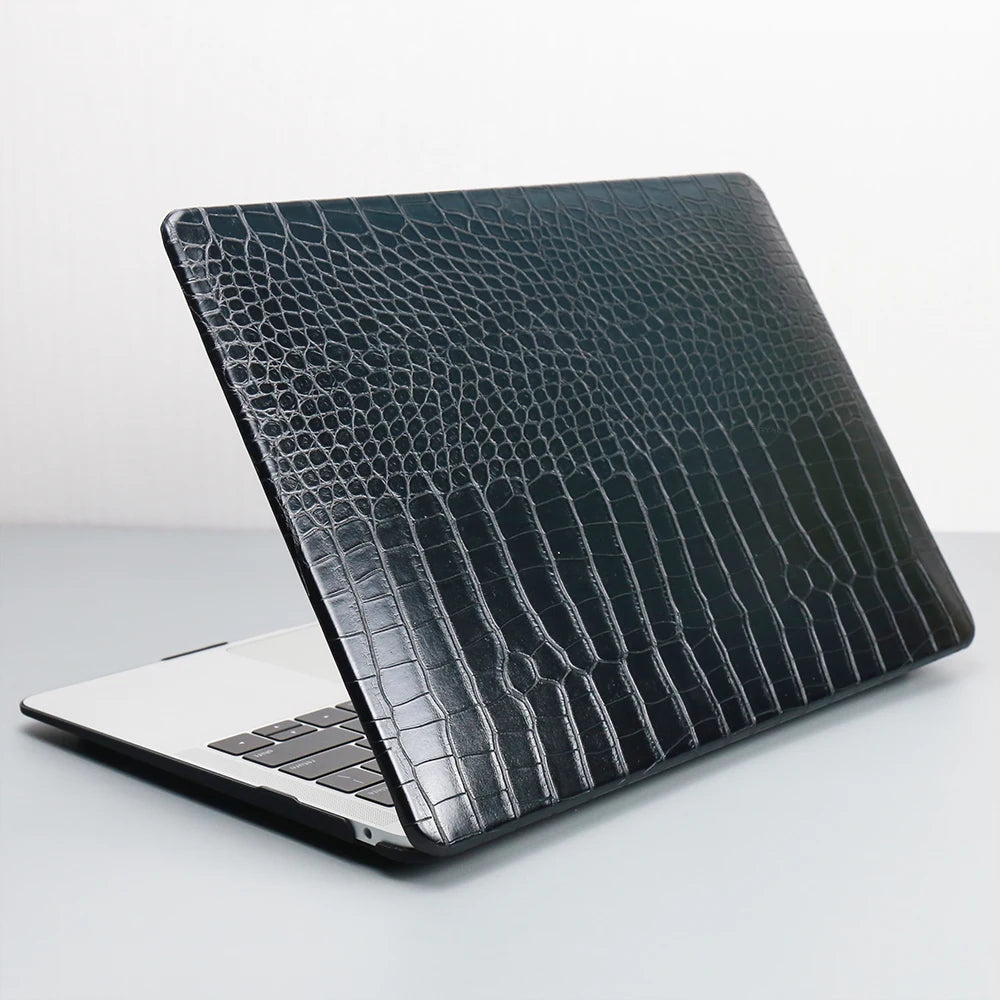 Ekskluzywne Etui na Laptopa z Imitacji Skóry Krokodyla
