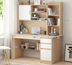 Bambusowy regał na książki i biurko komputerowe