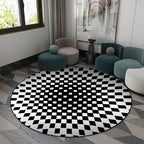 Okrągły dywan z efektem 3D