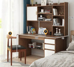 Bambusowy regał na książki i biurko komputerowe