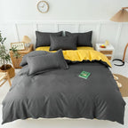 Pokrowiec na kołdrę w kratkę w odcieniach khaki