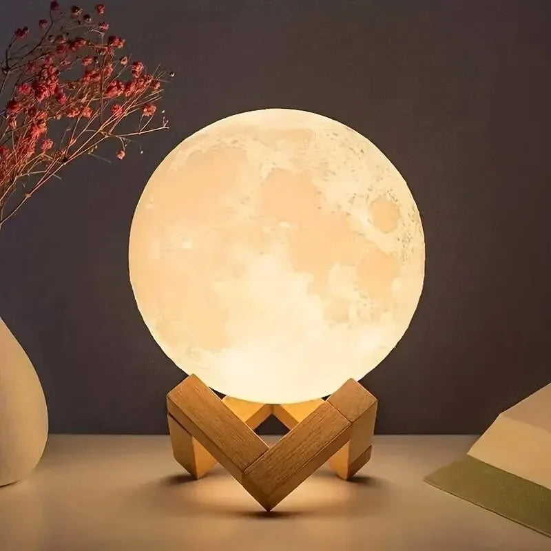 Lampka nocna 3D w kształcie księżyca