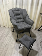 Nowoczesny fotel z podnóżkiem