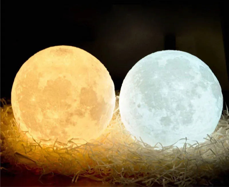 Lampka nocna 3D w kształcie księżyca