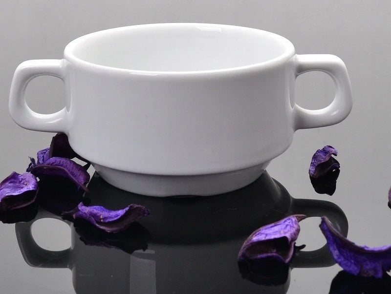 Lubin Porcelain Flask Broth with Ear 320ml Kashub/Hel White