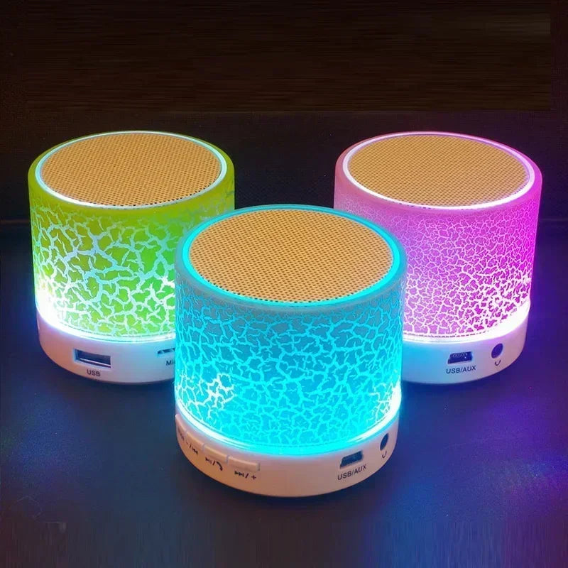 Głośnik Bluetooth Efektem Pęknięć i Oświetleniem LED