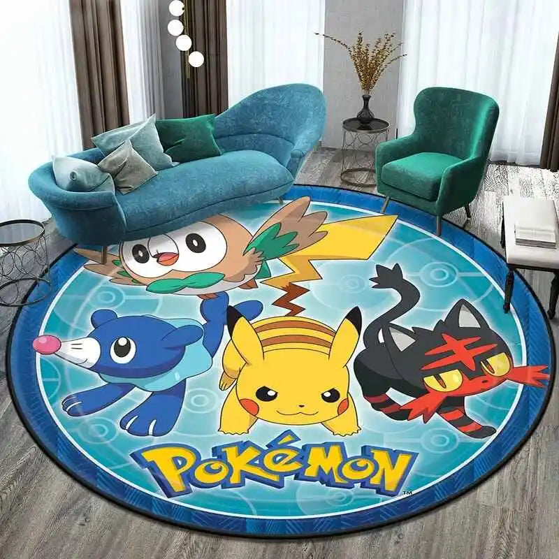 Okrągły dywanik z Pikachu i Pokeball