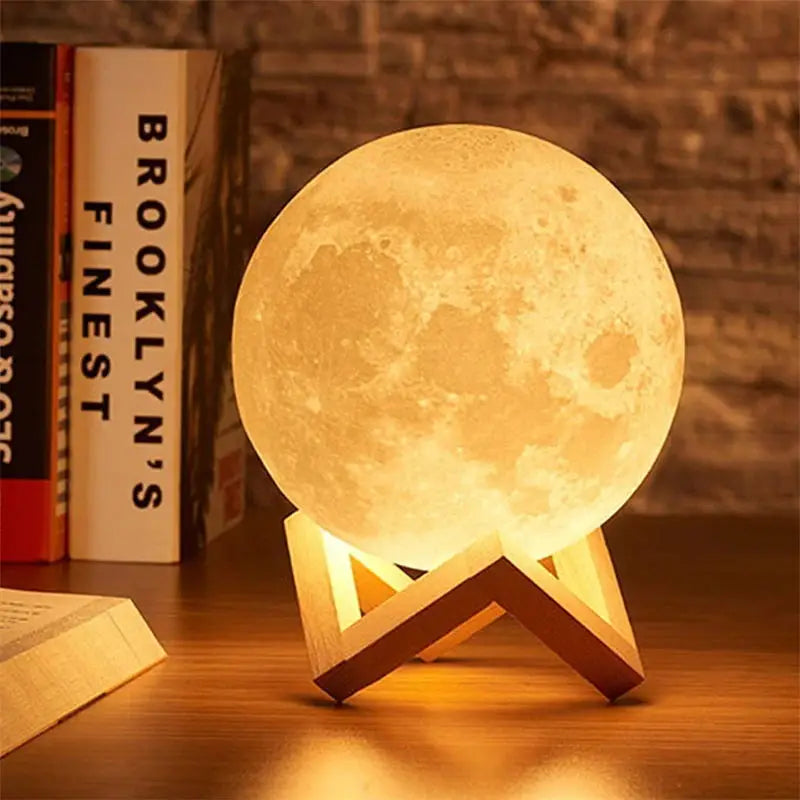 Lampka nocna 3D w kształcie księżyca