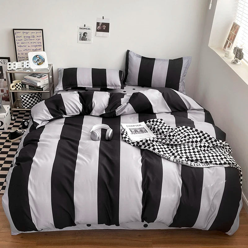 Komplet poszewek w kratę