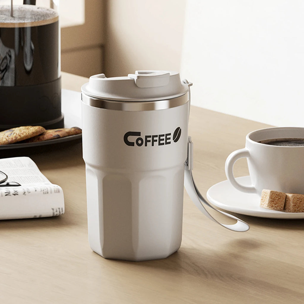 Kubek Termiczny z Uchwytem ze Stali Nierdzewnej "Coffee"
