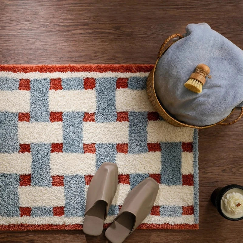 Geometryczny dywanik łazienkowy / wejściowy