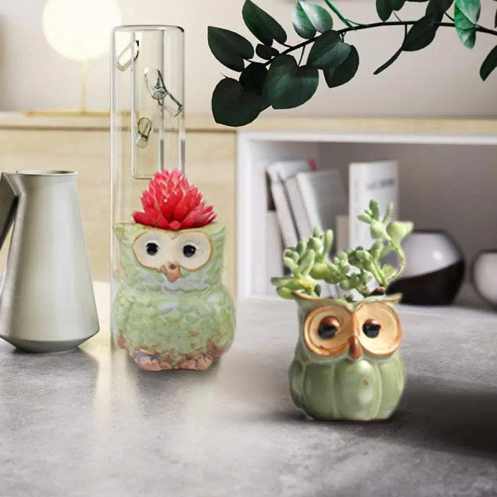 Losowa Doniczka Sowy Ceramiczne