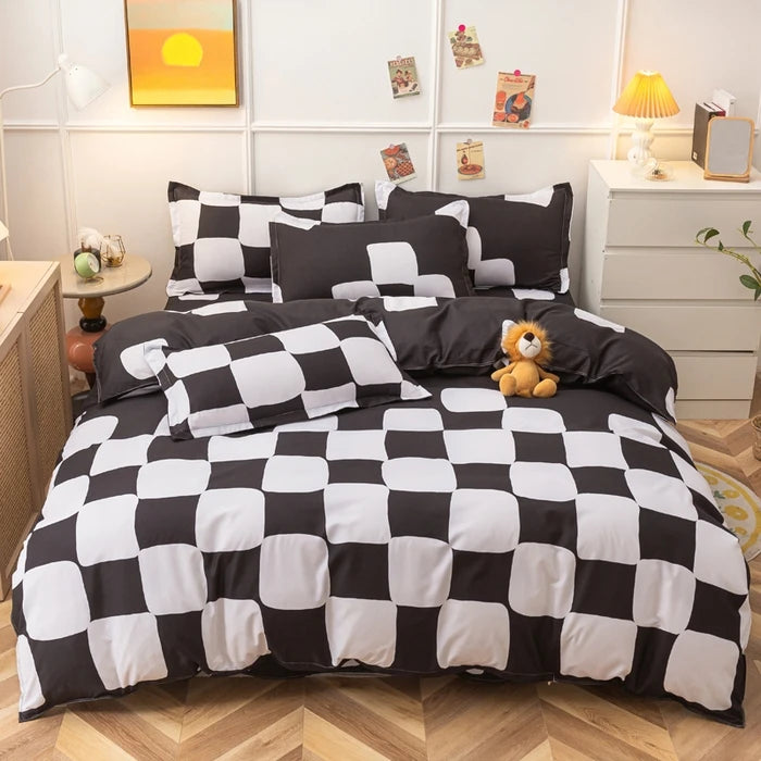 Komplet poszewek w kratę