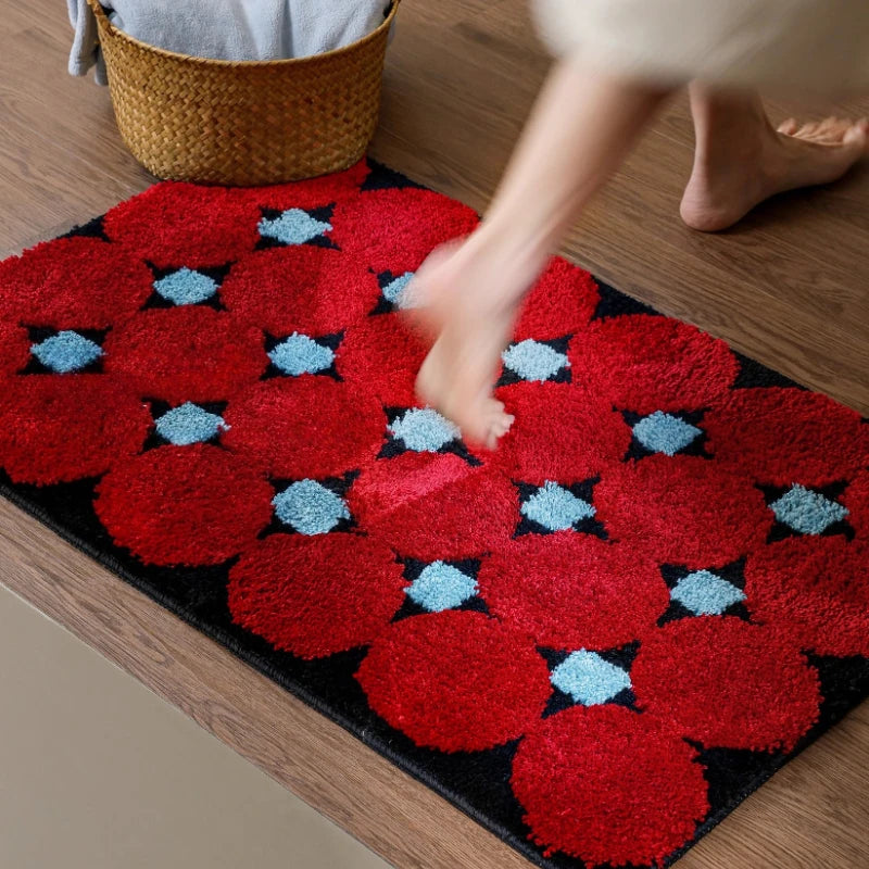 Geometryczny dywanik łazienkowy / wejściowy