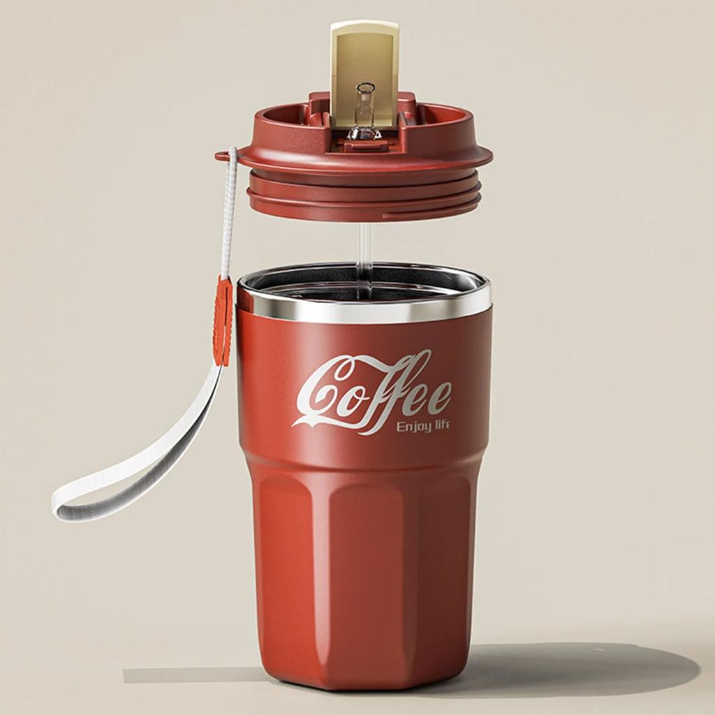 Kubek Termiczny z Uchwytem ze Stali Nierdzewnej "Coffee"