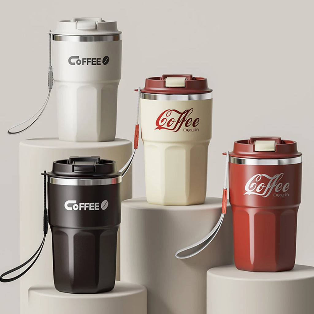 Kubek Termiczny z Uchwytem ze Stali Nierdzewnej "Coffee"