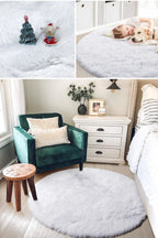 Okrągły, puszysty dywan