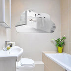 Nowoczesne, samoprzylepne lustro w kształcie chmury