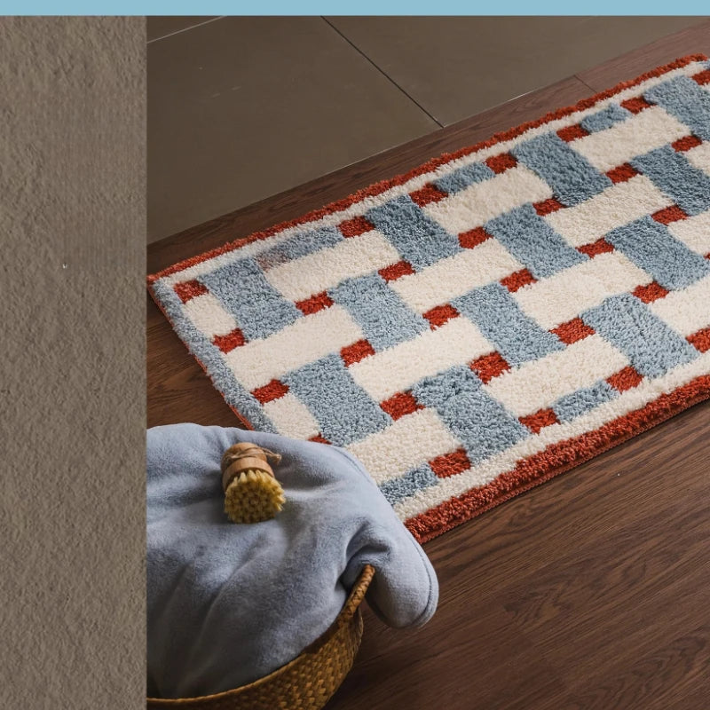 Geometryczny dywanik łazienkowy / wejściowy