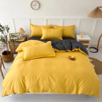 Pokrowiec na kołdrę w kratkę w odcieniach khaki