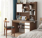 Bambusowy regał na książki i biurko komputerowe