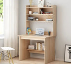 Bambusowy regał na książki i biurko komputerowe