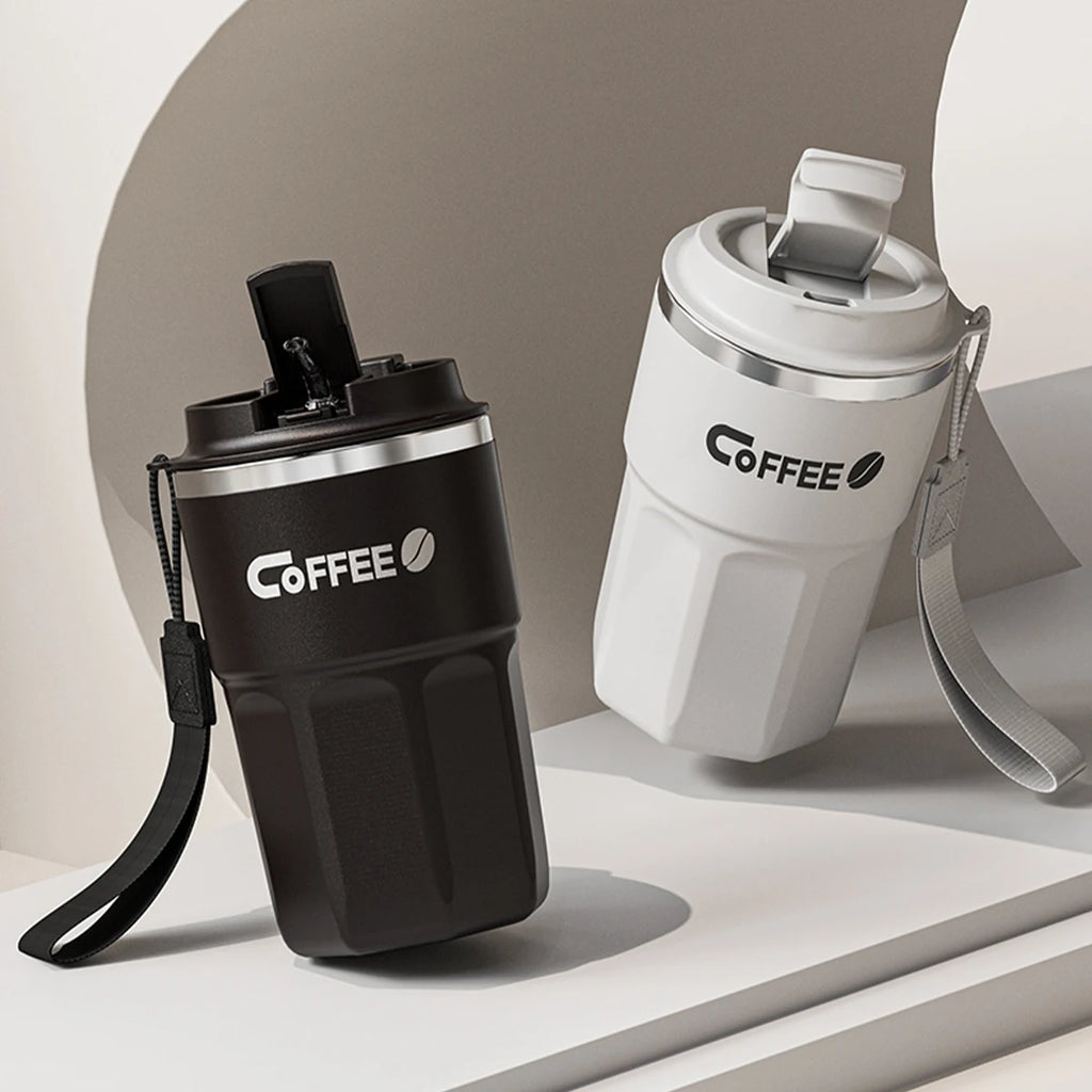 Kubek Termiczny z Uchwytem ze Stali Nierdzewnej "Coffee"