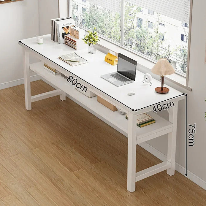 Długie, podwójne biurko