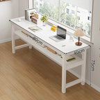 Długie, podwójne biurko