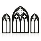 Gotyckie lustro dekoracyjne w kształcie okna katedralnego