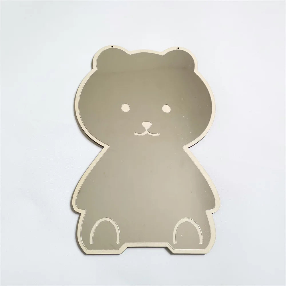 Dekoracyjne lustro akrylowe dla dzieci w kształcie misia lub królika
