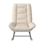 Nowoczesny fotel bujany z podnóżkiem