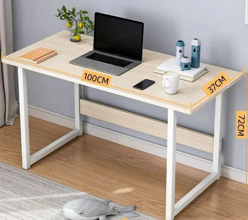 Bambusowy regał na książki i biurko komputerowe