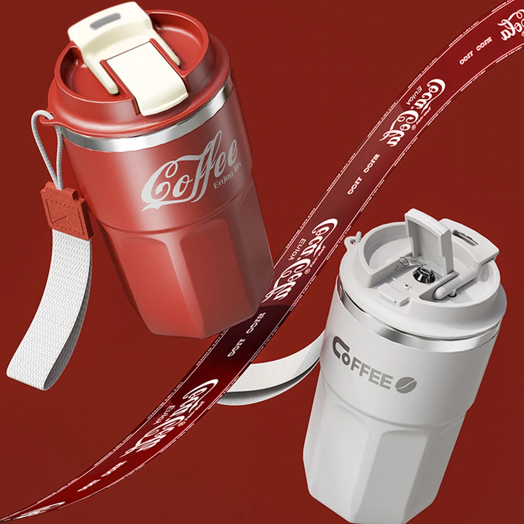 Kubek Termiczny z Uchwytem ze Stali Nierdzewnej "Coffee"