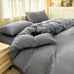 Miękki i oddychający komplet poszewek i prześcieradło w różnych kolorach