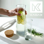 Karafka szklana "Kadax" z korkowym zamknięciem - 1L