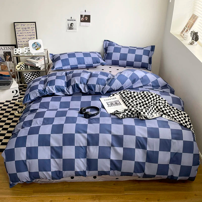 Komplet poszewek w kratę