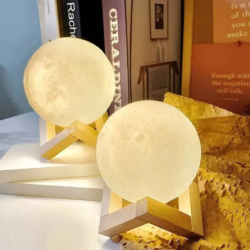 Lampka nocna 3D w kształcie księżyca