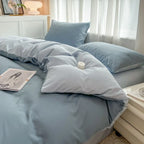 Miękki i oddychający komplet poszewek i prześcieradło w różnych kolorach