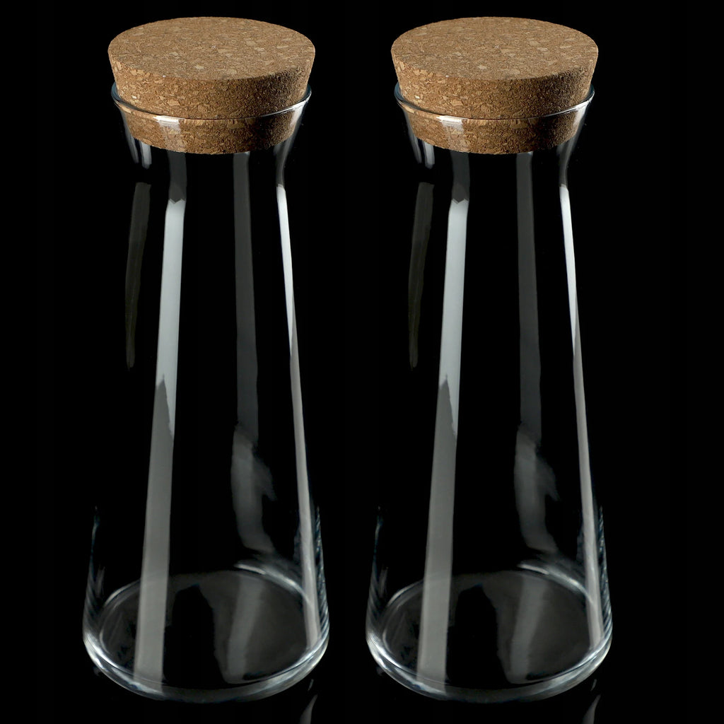 Karafka szklana "Kadax" z korkowym zamknięciem - 1L