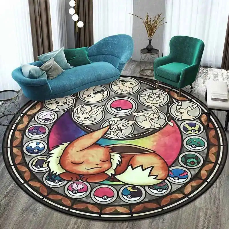 Okrągły dywanik z Pikachu i Pokeball
