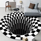 Okrągły dywan z efektem 3D