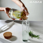 Karafka szklana "Kadax" z korkowym zamknięciem - 1L