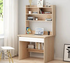 Bambusowy regał na książki i biurko komputerowe