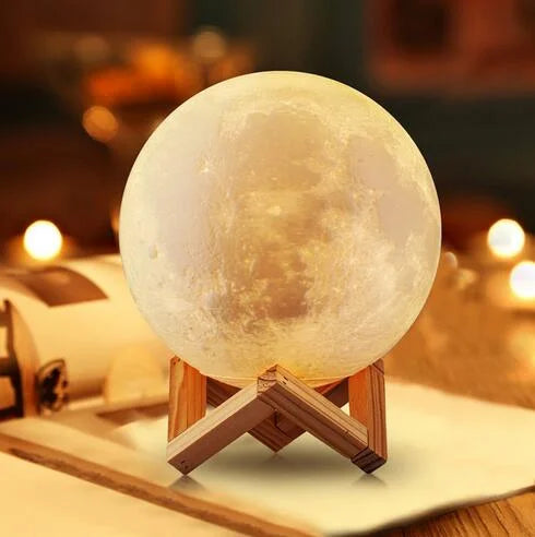 Lampka nocna 3D w kształcie księżyca